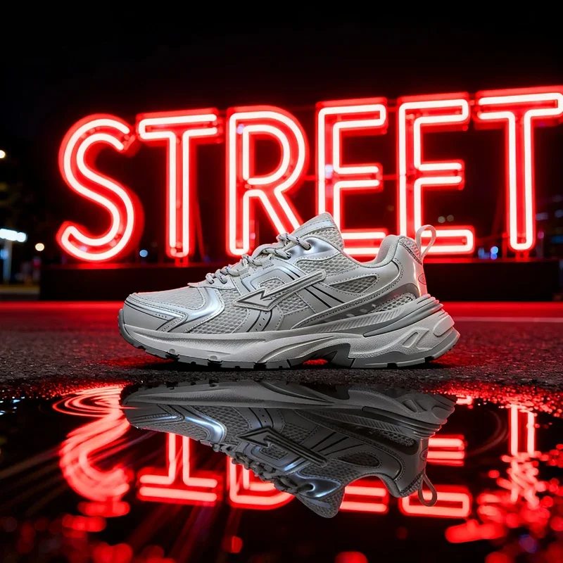 Retro-Sportschuhe, Gummisohle, rutschfest, zum Joggen, Laufen, verschleißfest, modische Fitness-Schuhe für Herren und Damen – Detail 4