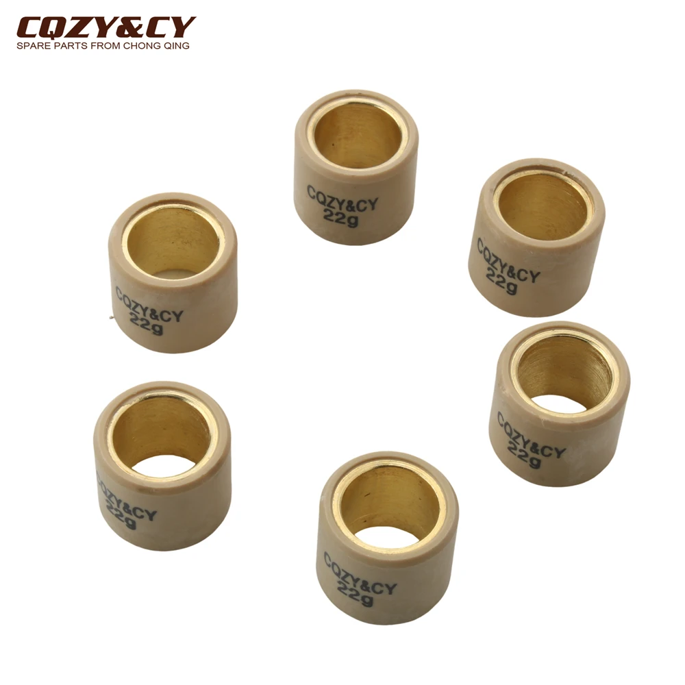 6pc Variator Racing Roller Weights 22gram 25x22mm For Piaggio Beverly 500 X9 500cc Evolution