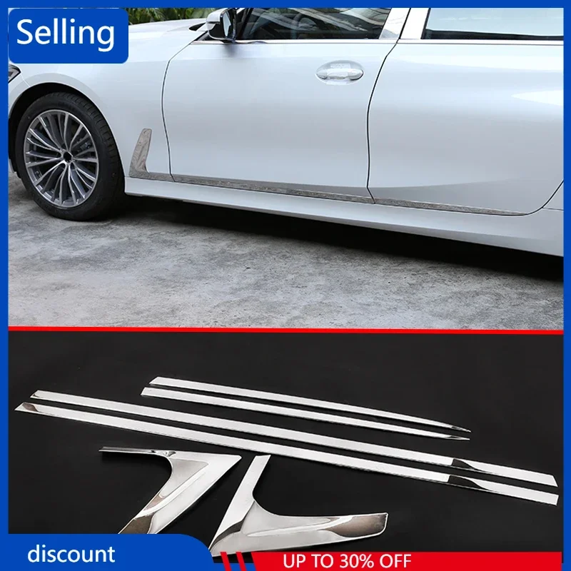 

For BMW 3 Series 2020-2021 Body Trim, Door Trim Bright Strip G20 G28 Stainless Steel Silver Car Modification Parts fast ship