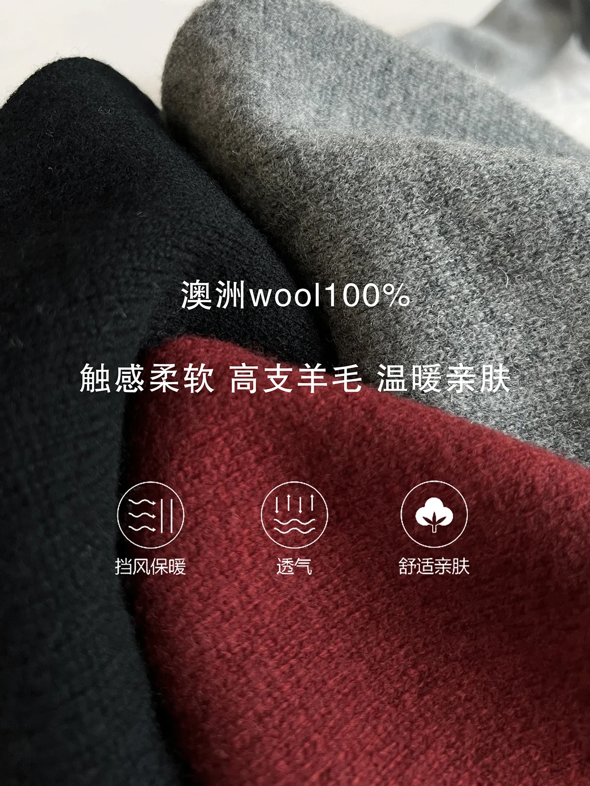 Chal australiano de lana 100% agrandado para otoño e invierno, nueva bufanda triangular cálida, bufanda tejida para mujer