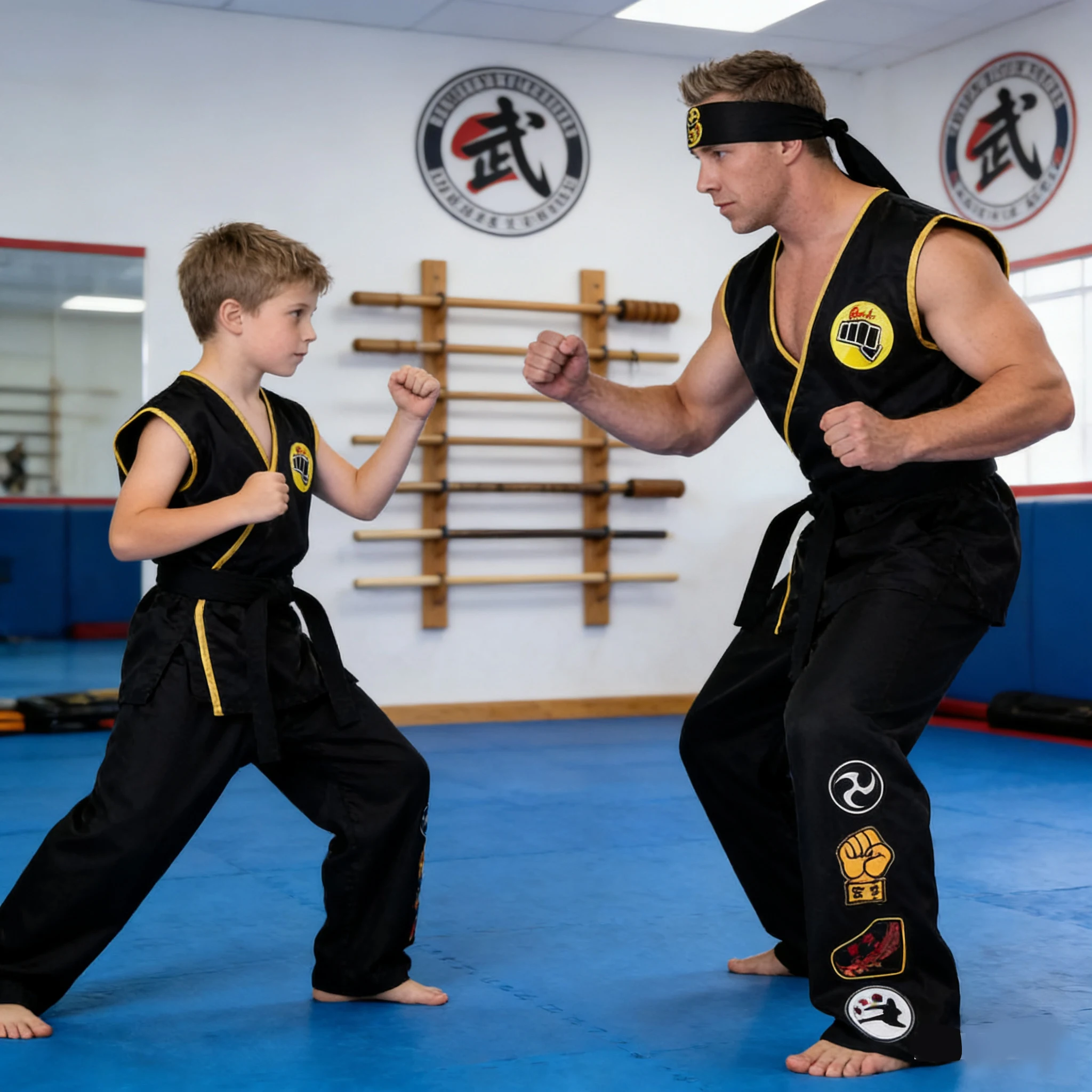 

The Karate Kid Cobra Kai Cosplay Costume Karate Taekwondo Training Uniform Full Set for Kids Adults