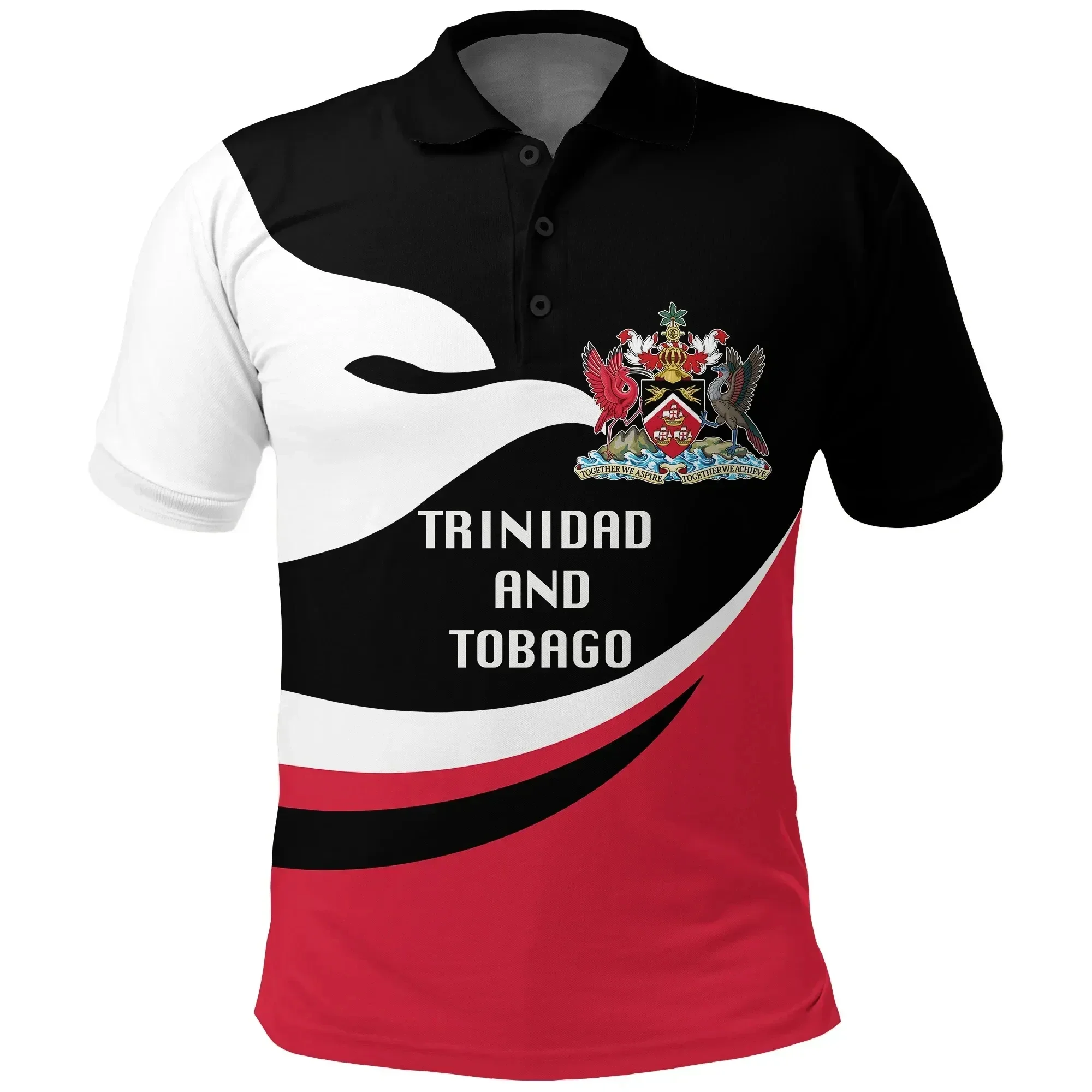 

Trinidad And Tobago Flag Map 3D Printed Polo Shirts For Men Fashion Country POLO Shirt National Emblem Male Short Sleeve Tops