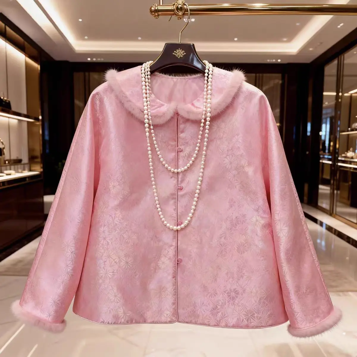 

Высококачественное зимнее теплое пальто, новый костюм Тан в китайском стиле, женское свободное женское пальто в китайском Новом году, элегантное жаккардовое пальто с ромашкой, S-XXL