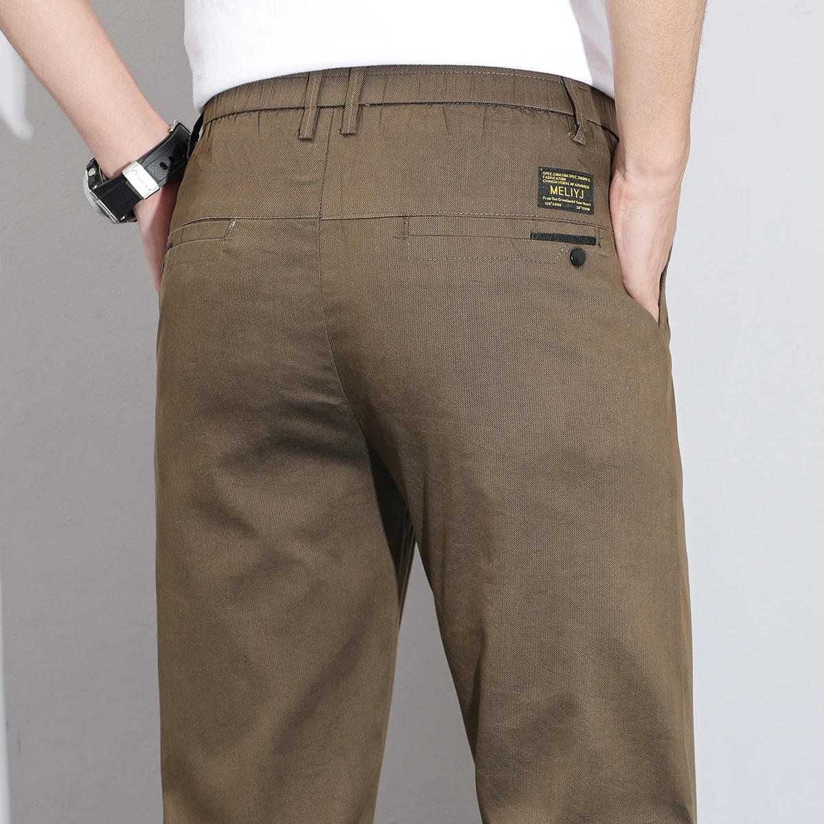 

Men's Clothing Casual Pants Summer Thin Lyocell Fabric Brand Breathable Fashion Trousers Male Slim Classic Pants