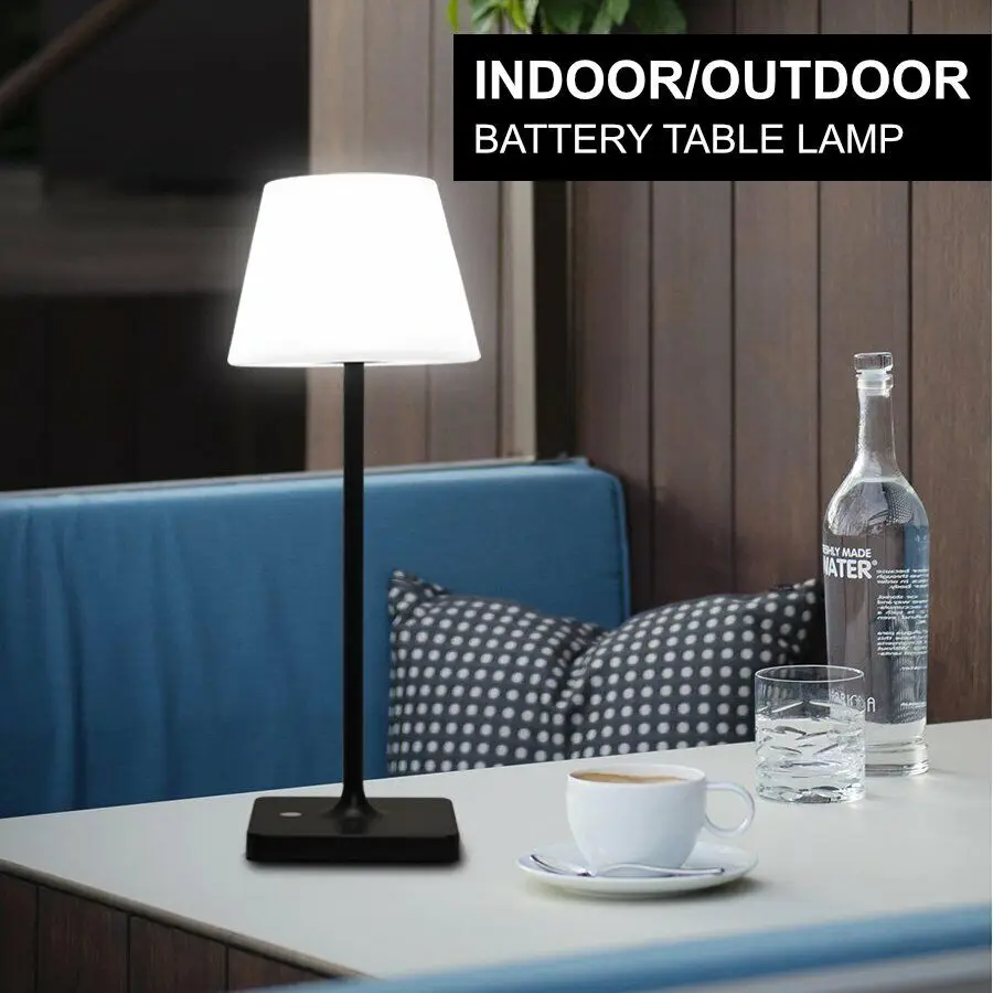 Outdoor Portable LED Table Lamp Power Bank Rechargeable Cordless Table Lights Battery Operated Dimmable LED Desk Lighting