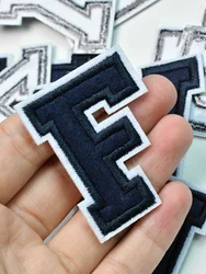 1pc Navy Letter Patch Iron on Clothing Patches DIY Name Jacket Backpack Alphabet Applique 5.5cm