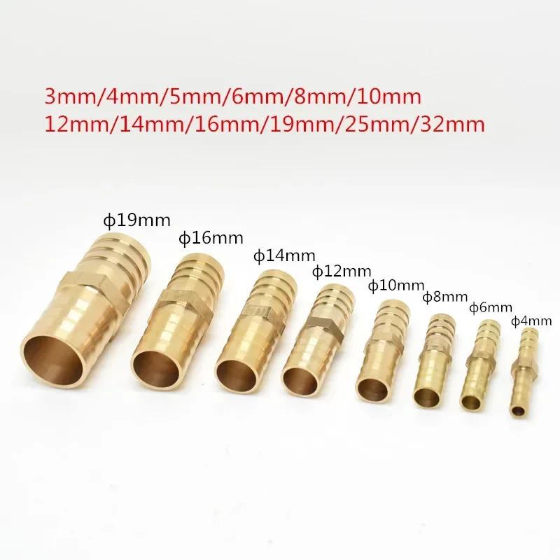 

Brass Straight Hose Pipe Fitting Equal Barb 5mm 6mm 8mm 10mm 12mm 16mm 19mm 25mm Gas Copper Barbed Coupler Connector Adapter