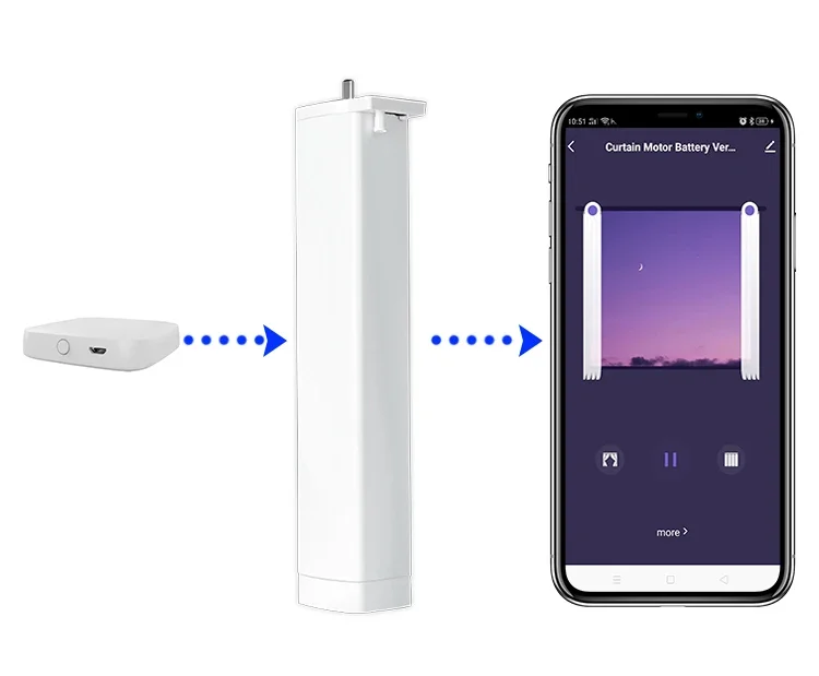 Per Tuya ZigBee Big Battery Smart tende motore a pagamento elettrico per tende senza filo apri automatico per finestre Alexa