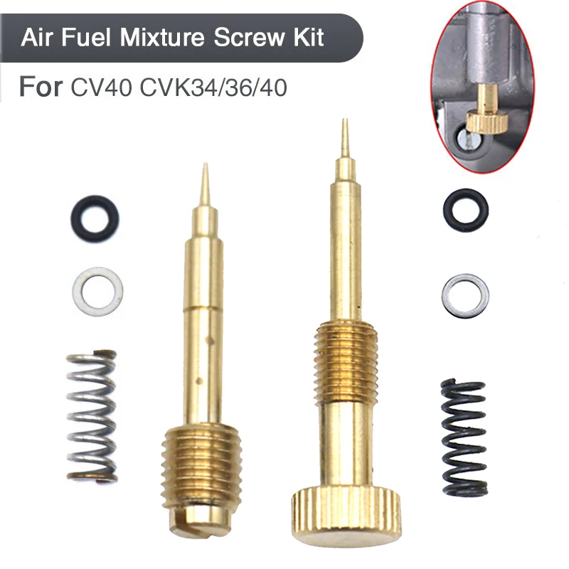 Parafuso de ajuste de ar do carburador de motocicleta de metal, parafuso de relação de combustível de mistura ociosa para harley cv40 keihin cvk34 cvk36 cvk40