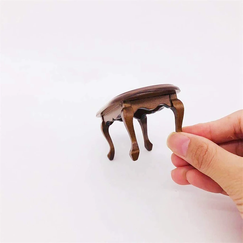 1:12 Dollhouse Miniature Furniture Teatable Coffee Table Living Room Toy Red Table,Dollhouse Decoration Accessories