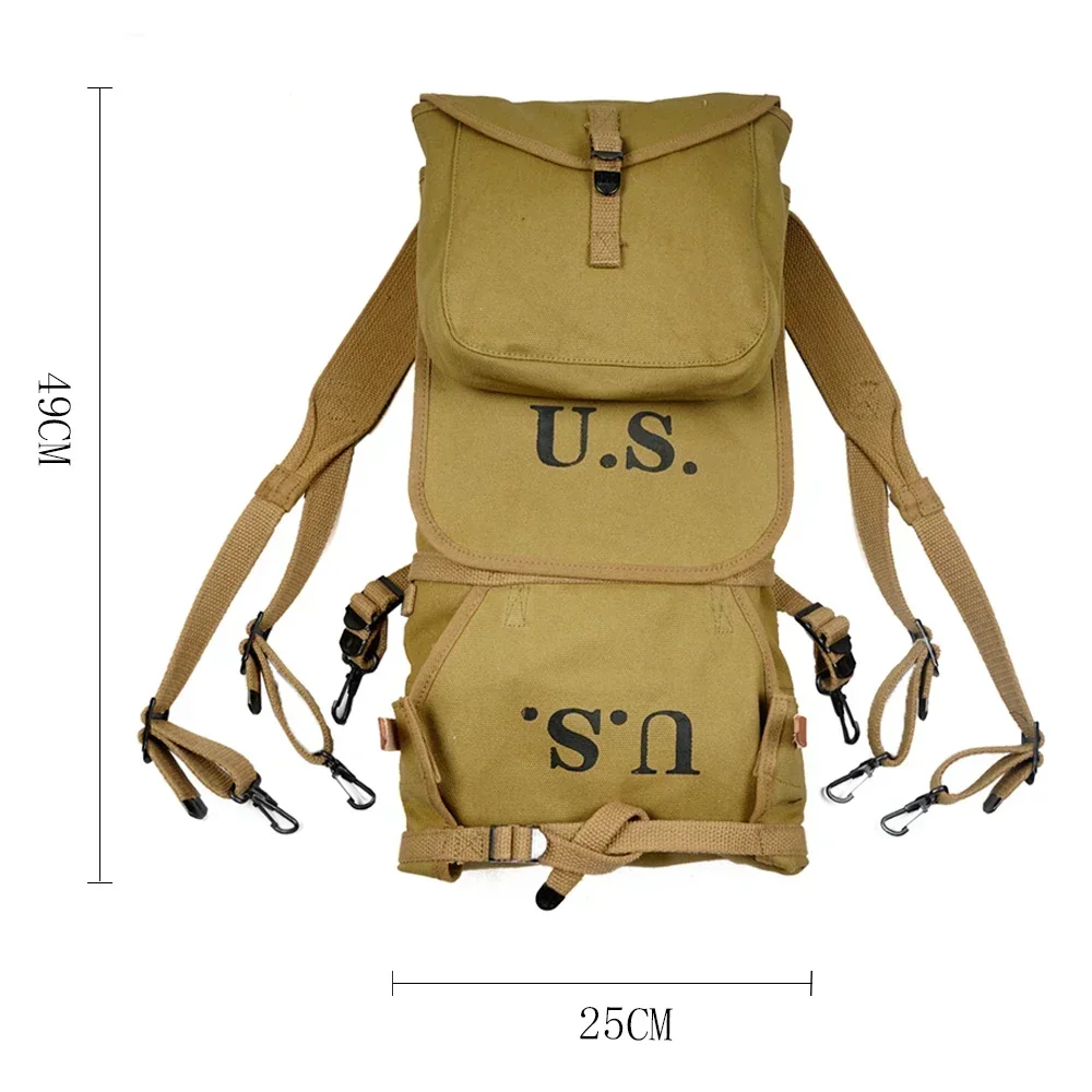 WWII WW2 M1928 American Soldier Backpack Vintage Equipment Combination Upper Pack Lower Bag Storage Set Copy Equipment