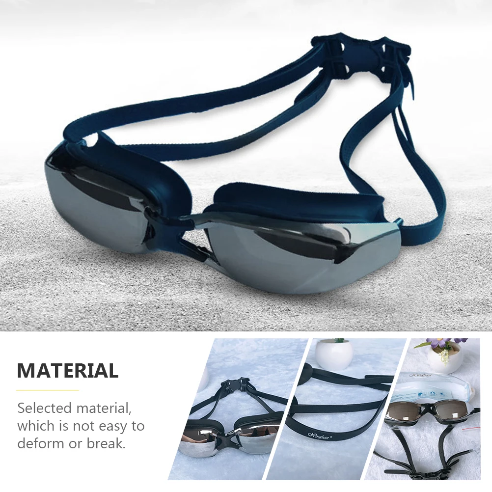 

1 Pair Myopia Swimming Goggles Anti-Fog Waterproof Adjustable Dustproof High Light Transmittance Uv Protection