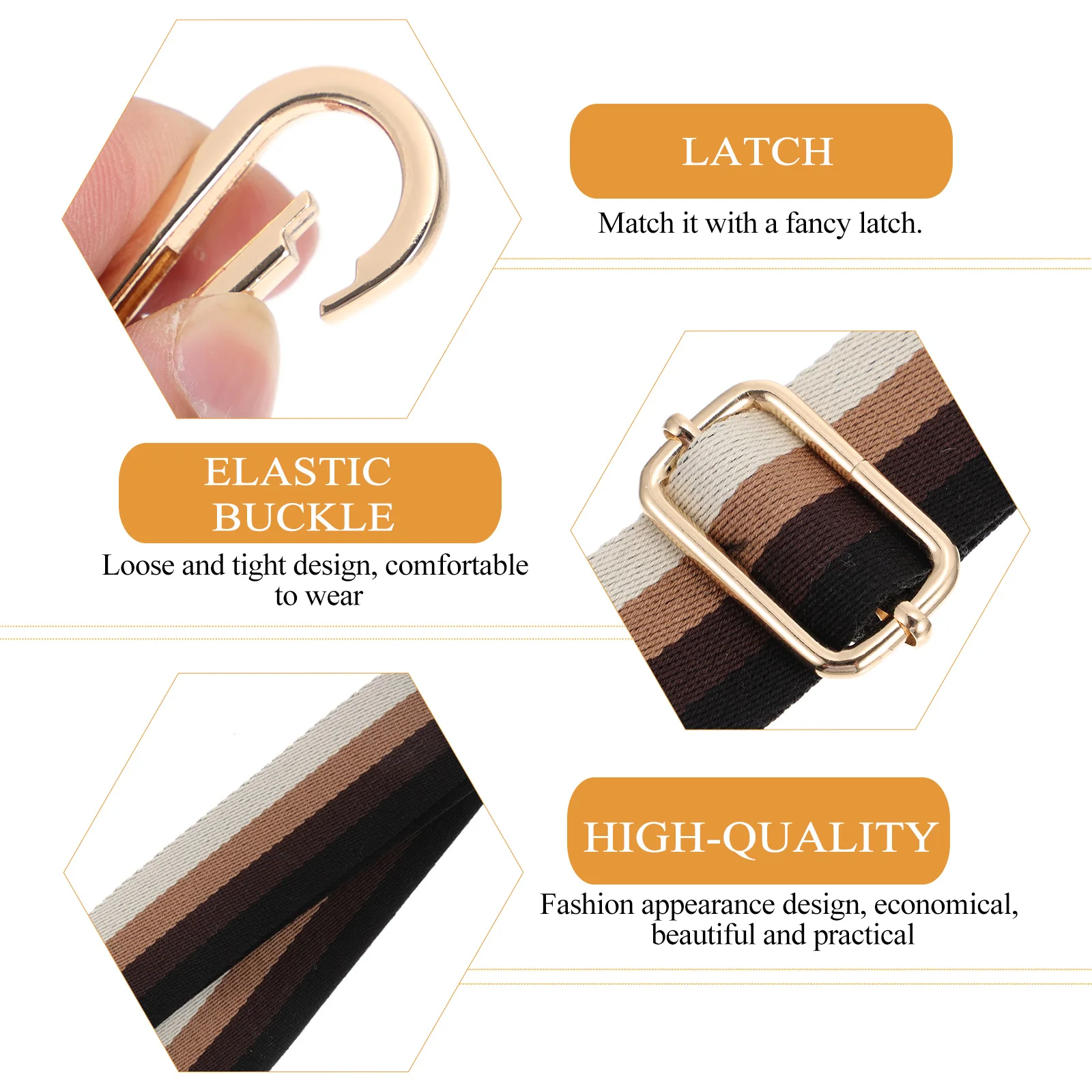 

Colorful Strap All-Match Bag Replacement All-match Crossbody Adornment Belt DIY Accessory Bag Replacement Adjustable