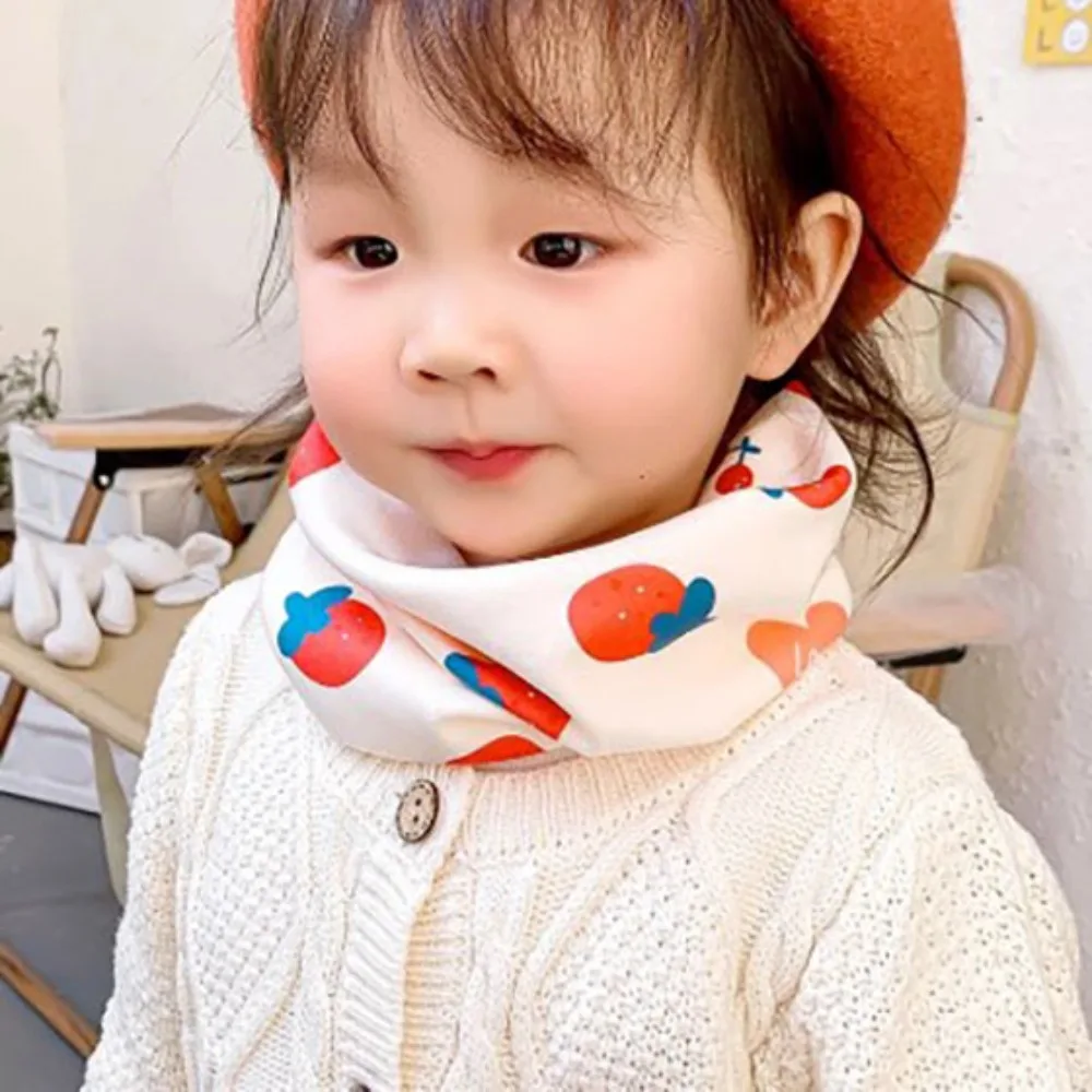 Soft and Skin Friendly 0-12years Winter Kids Scarf Breathable Dacron Baby Neckerchief Cute Scarf Windproof Warm