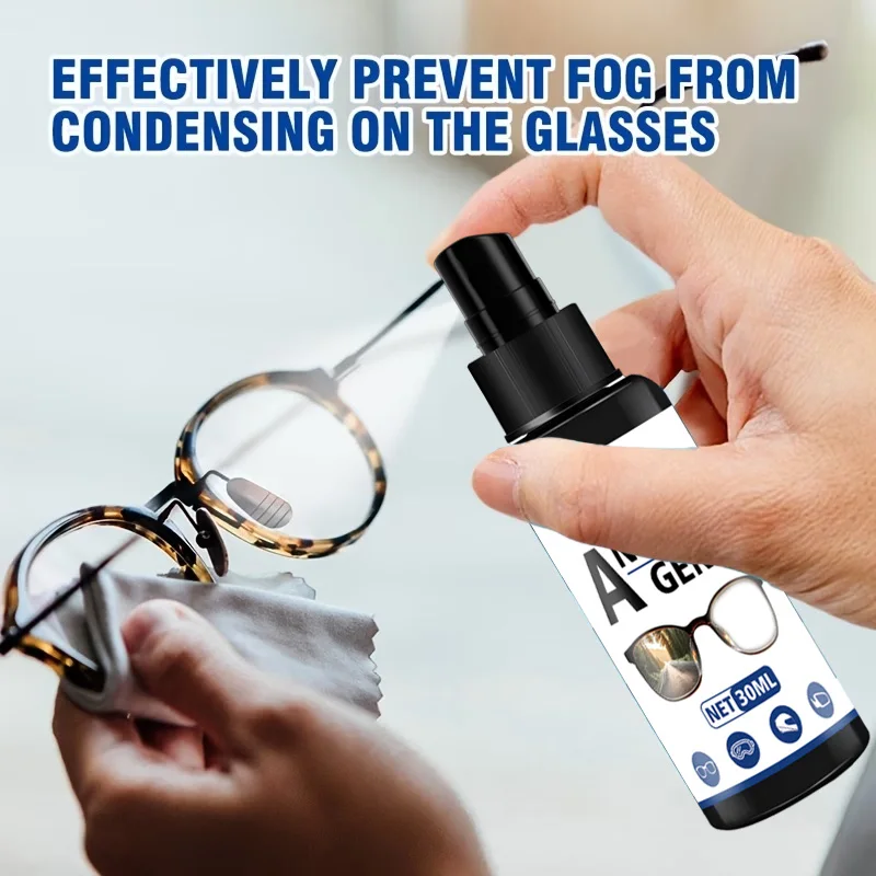 Portable Anti-Fog Spray for Glasses Snow Goggles Swimming Goggles - Clear Vision Lens Treatment