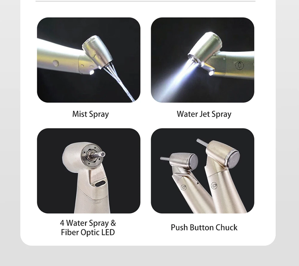 1:4,2 Vergrößernder roter Dental-Niedriggeschwindigkeits-Winkelstückadapter Z45L für elektrische Mikromotor-Dentalhandstücke, 45 Grad mit LED-Glasfaser – Detail 5