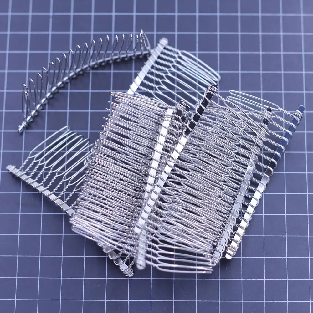 Free Shipping 150Pcs Silver Tone Comb Shape Hair Clips Charms Fashion Jewelry Findings Component 7.8x3.8cm