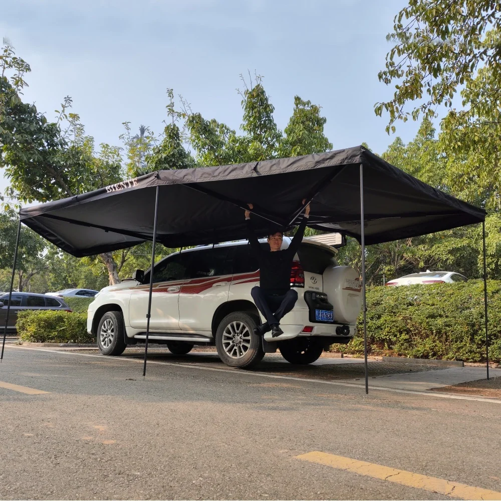 

Светодиодная палатка-тент 360 ° Автомобильный боковой тент-навес 270 градусов, отдельно стоящий, для кемпинга