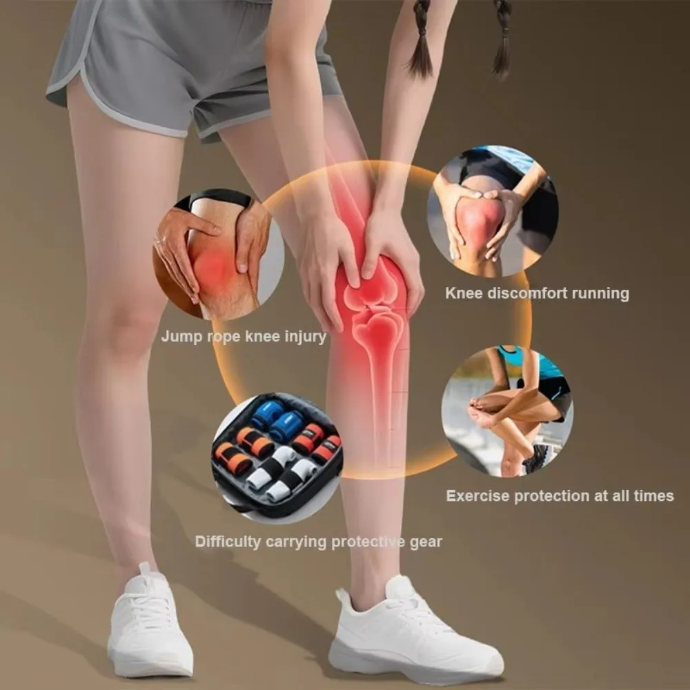 1 Pair Adjustable Patella Knee Brace Silicone Comfort Patellar Tendon Support Strap Highly Elastic Knee Support Protector - view 4