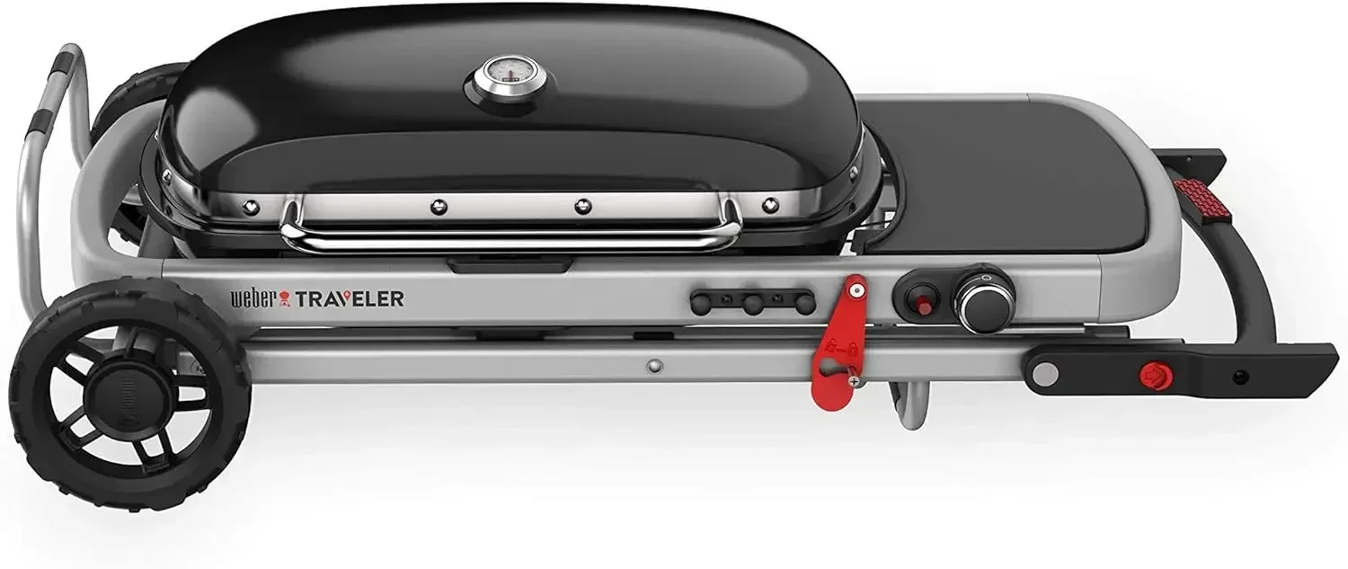 Weber Traveler Portable Gas Grill, Black