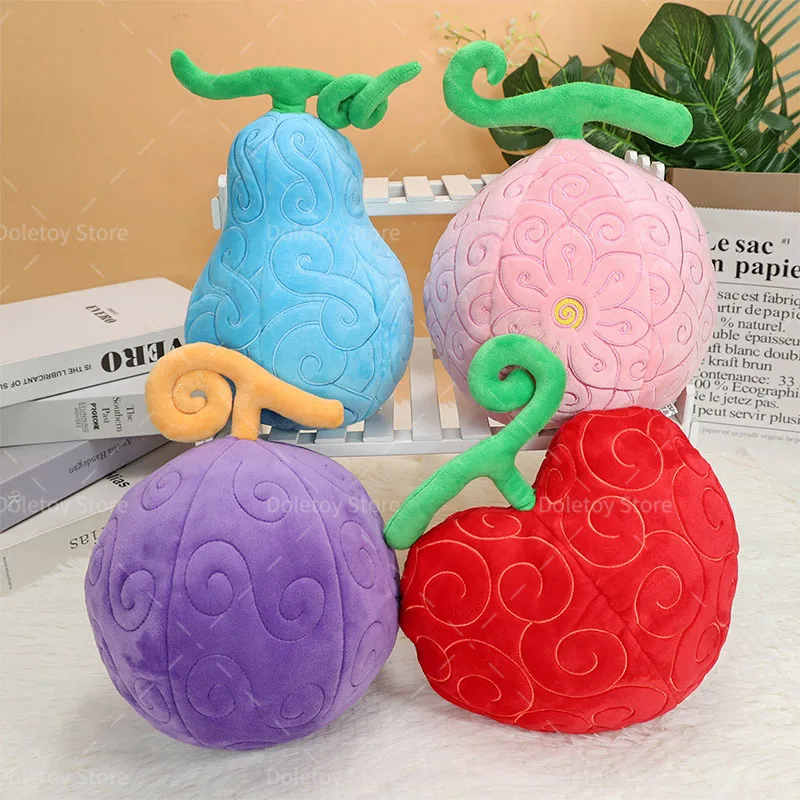 

Hot One Piece Plush Gum-Gum Fruit Stuffed Animal Toy Cartoon Flower-Flower Op-Op Devil Fruit Plush Home Decor Colorful Gifts