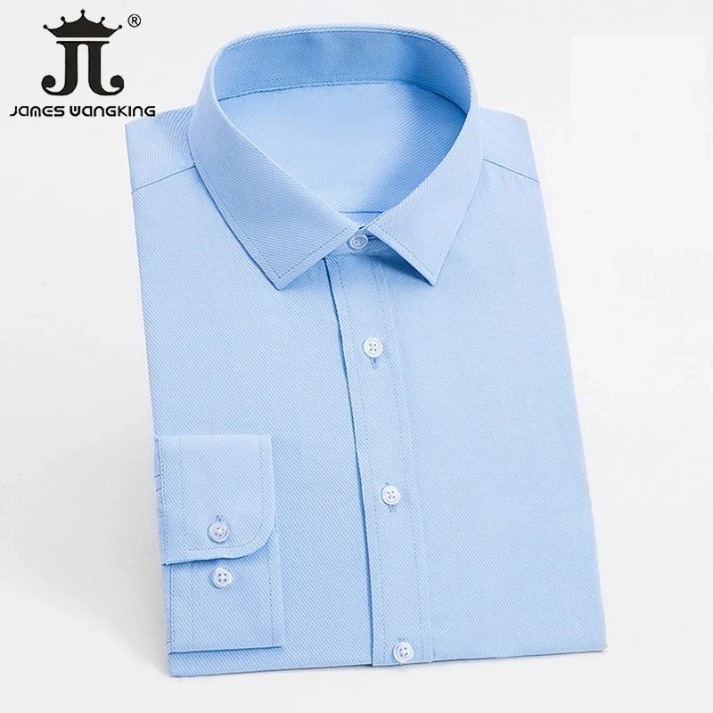 M-6XL Solid Color Men's Leisure Business Office Long -sleeved Shirt and Short -sleeved Shirt Groom Family Fample Gotto Shirts