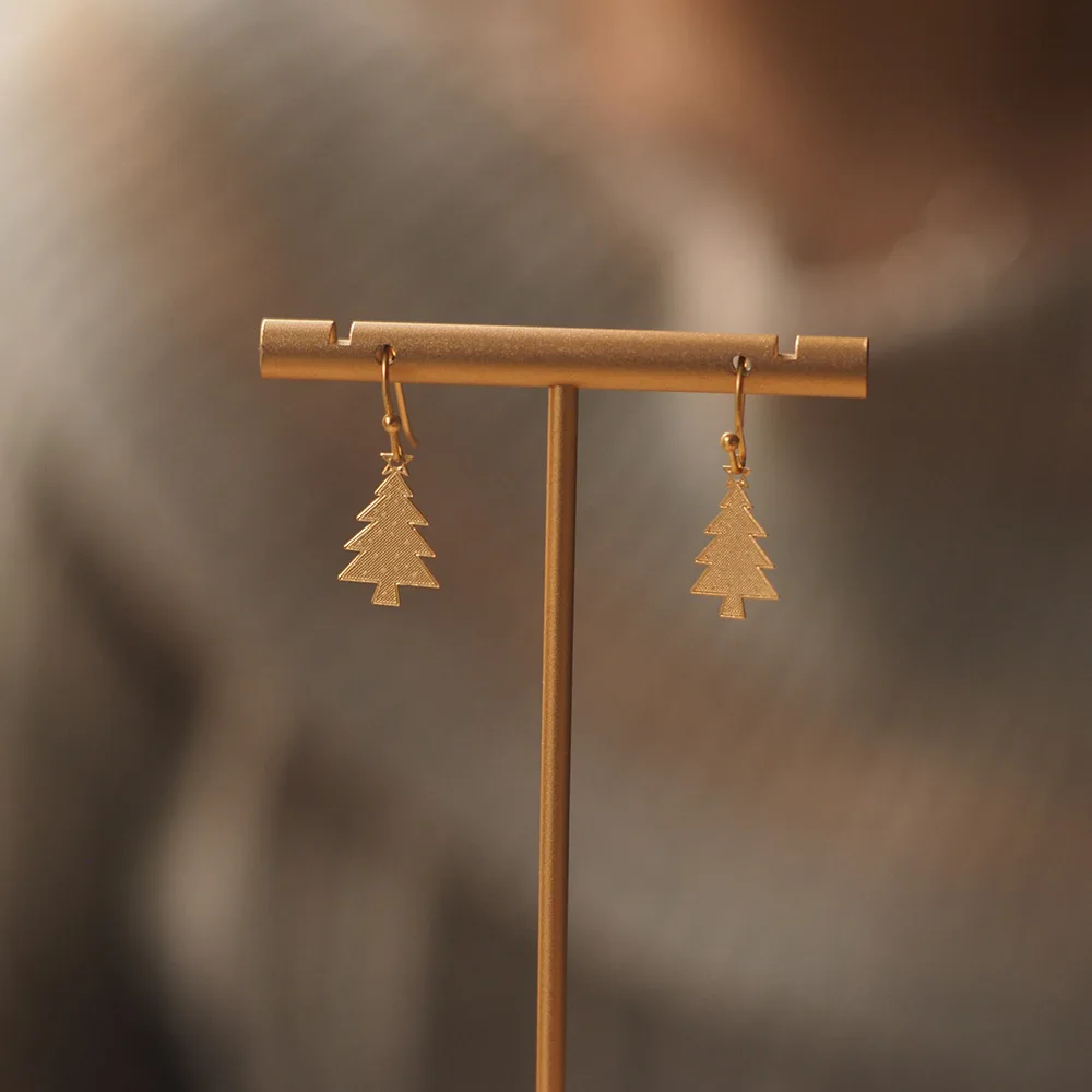 Greek Niche Bohemian Vintage - Lace Hollow Pendant Sheet Ear Hooks