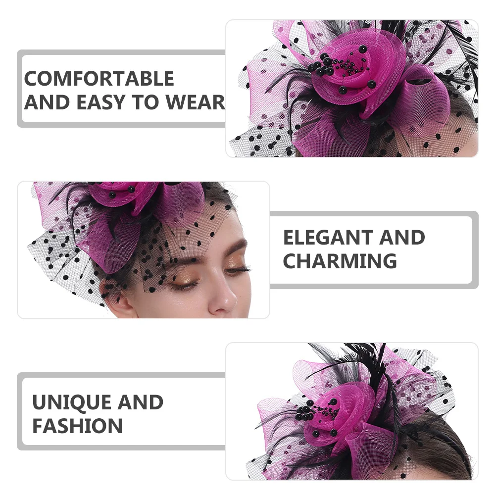 عصابة رأس ملونة قابلة للإزالة، مشبك شعر مرن خفيف الوزن للنساء لحفلات الزفاف والولائم وحفلات الزفاف #1