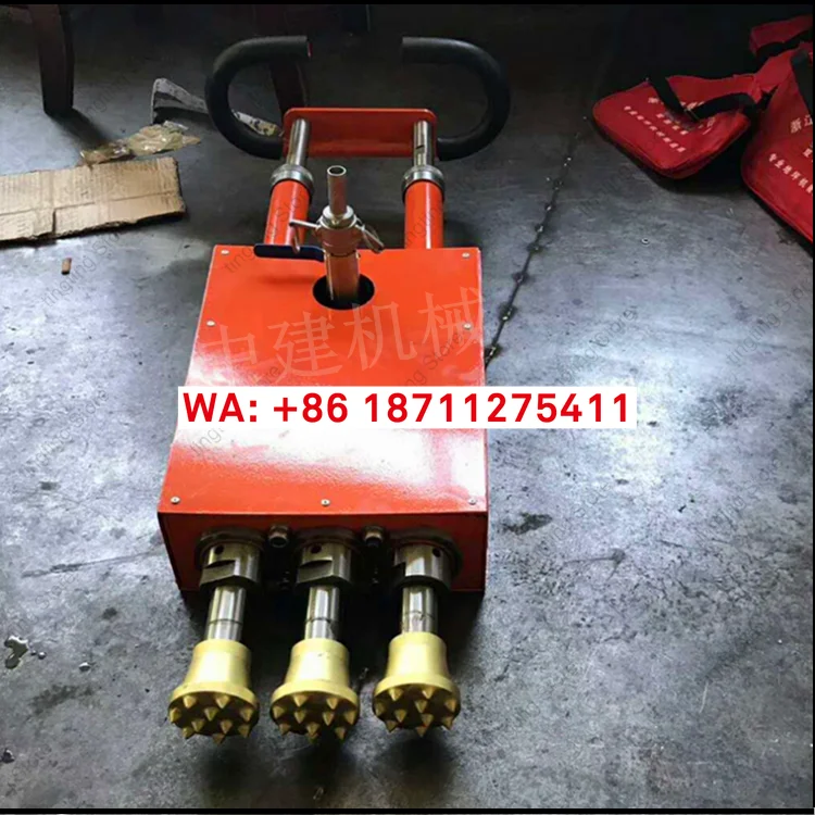 Hanging chiseling machine, hand-held high-speed railway tunnel three head chiseling machine