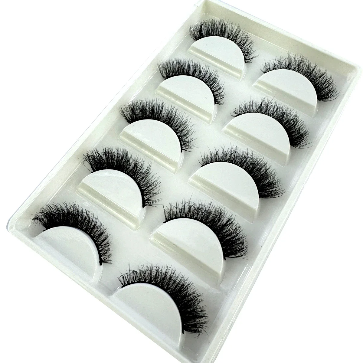 5 pairs faux mink lashes extension cilia fluffy fake lashes makeup wispy long eye lash 3d eyelashes natural false eyelashes ﻿