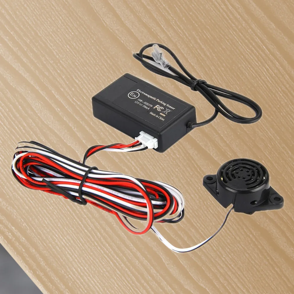 Car Parking Sensor Kit Electromagnetic Auto Reversing Reverse Backup Radar with Buzzer Alarm No Drill No Hole Car Detector,1 Set