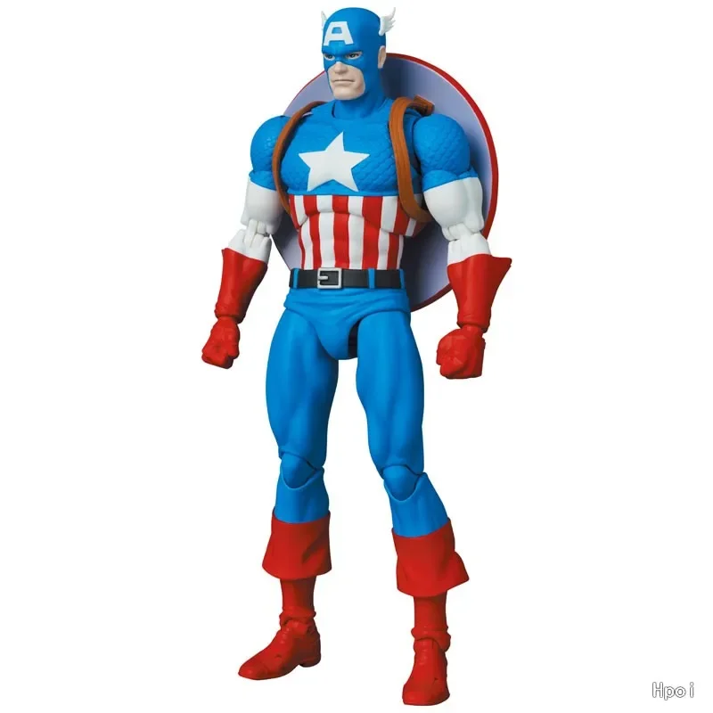 Original Medicom Toy MAFEX No. 217 MARVEL Captain America Steven Rogers Comic Version Movable Model Toy Figure Gift