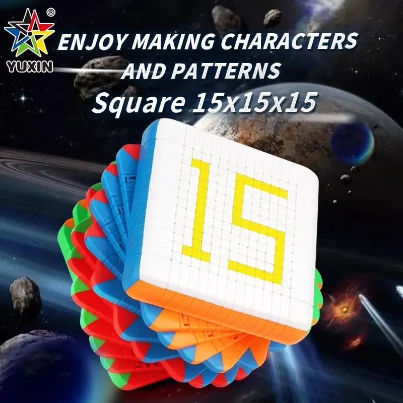 Cuberspeed YuXin HuangLong 15x15x15 Stickerless Magic Cube Puzzle 15x15 Cube Puzzle Toys