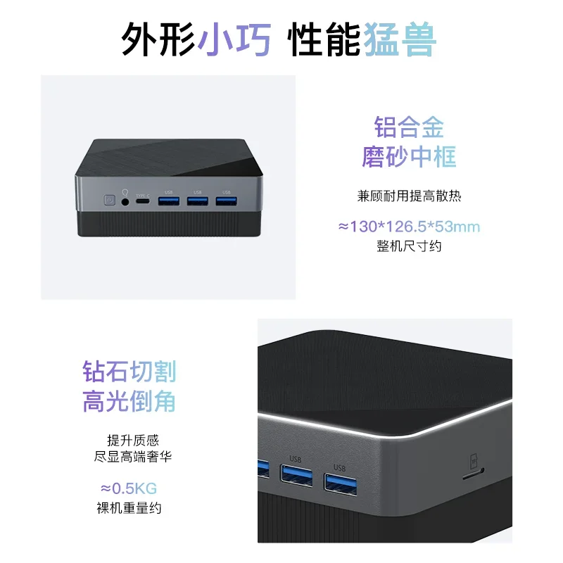 13th Generation Core I5-1340P Mini Host Office Small Host Stock Trading Multi-screen Computer