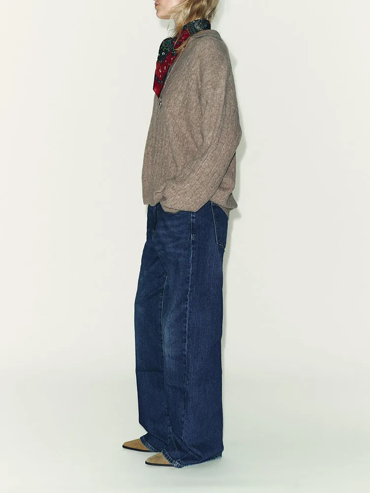 Faionable Long Sve Knitted  Ne Sweater New Arrival Winter 2025 Women's Casual Loose Fit Knitted Garment