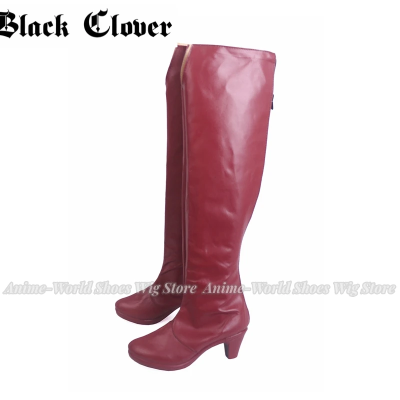 Anime Quartet Knights Vanessa Enoteca Stivali Cosplay Scarpe rosse Parrucca su misura con tacco alto di qualsiasi dimensione