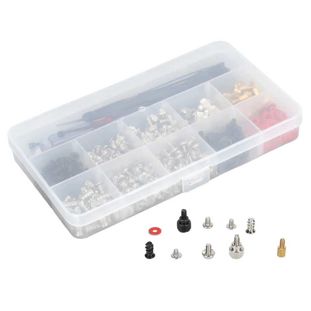 362pcs Assortment 362 Pcs Computer Screw Set Cable Tie Screwdriver Maintenance Kit Computer Screws Assortment Kit PC Repair
