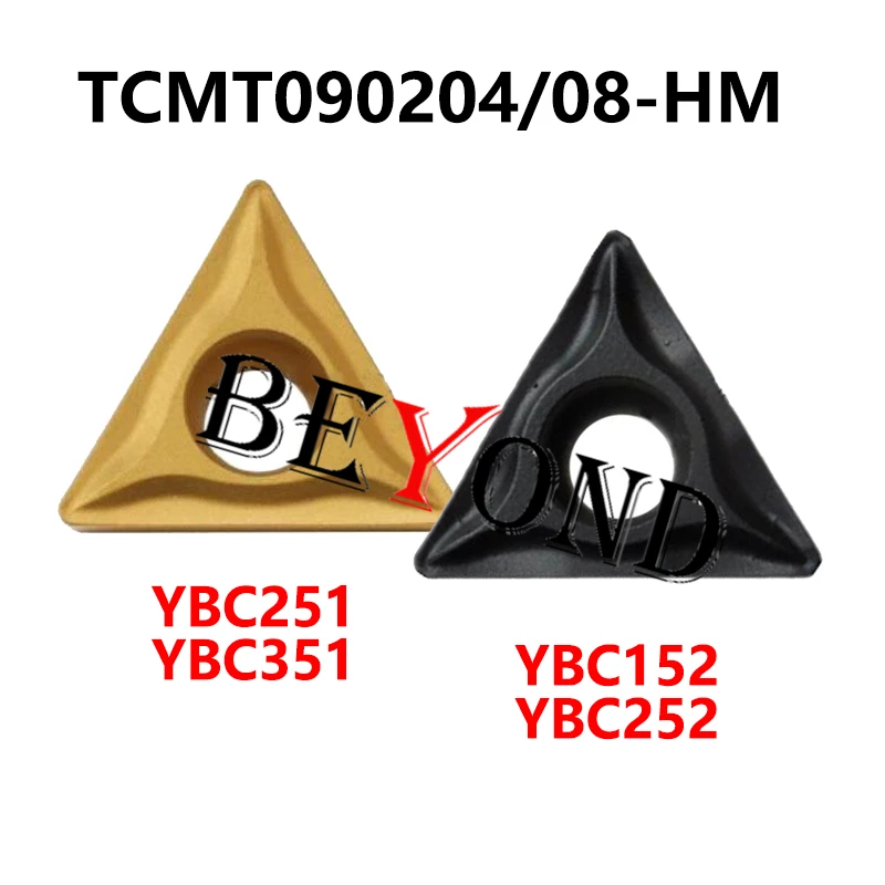 

100% оригинальные пластины TCMT090204-HM YBC251 YBC152 YBC351 TCMT090208-HM YBC252 Токарный станок Токарный инструмент для обработки стали TCMT