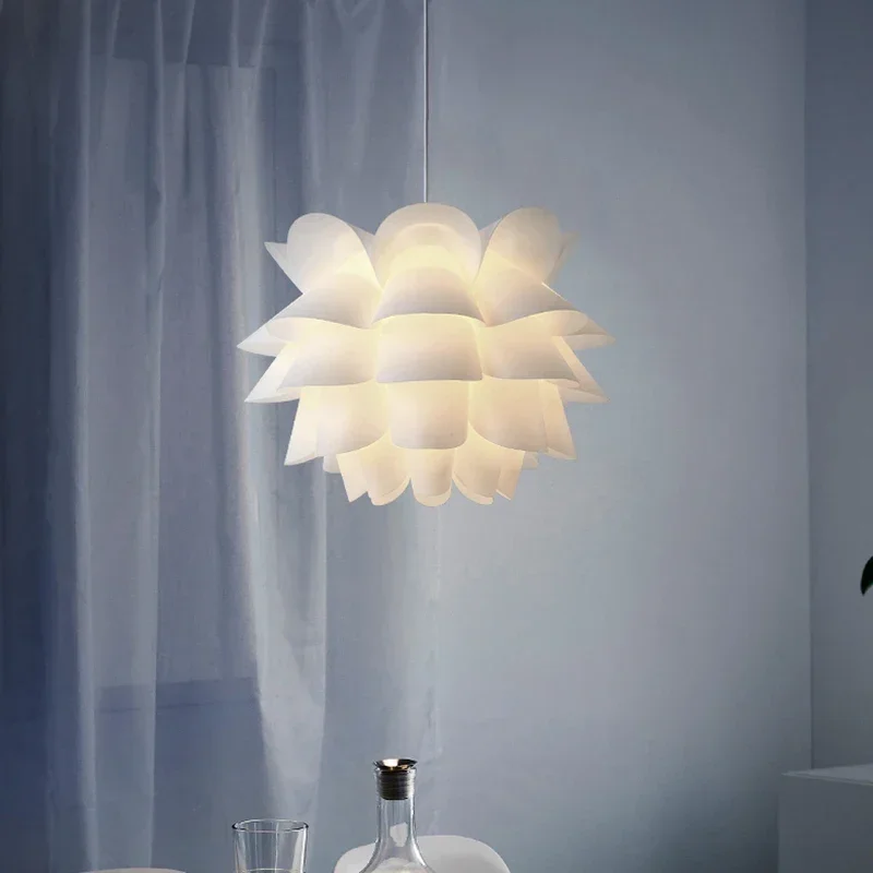 Modern Lotus Flower Lampshade Lamp Shade DIY For Ceiling Pendant Light Cover Living Room Cafe Restaurant Decor