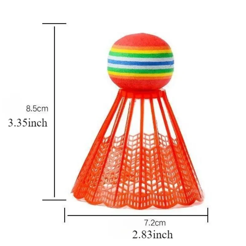 10Pcs Rainbow Plastic Big Head Badminton Indoor Outdoor Sport Paddle Game Toy For Kids Adults