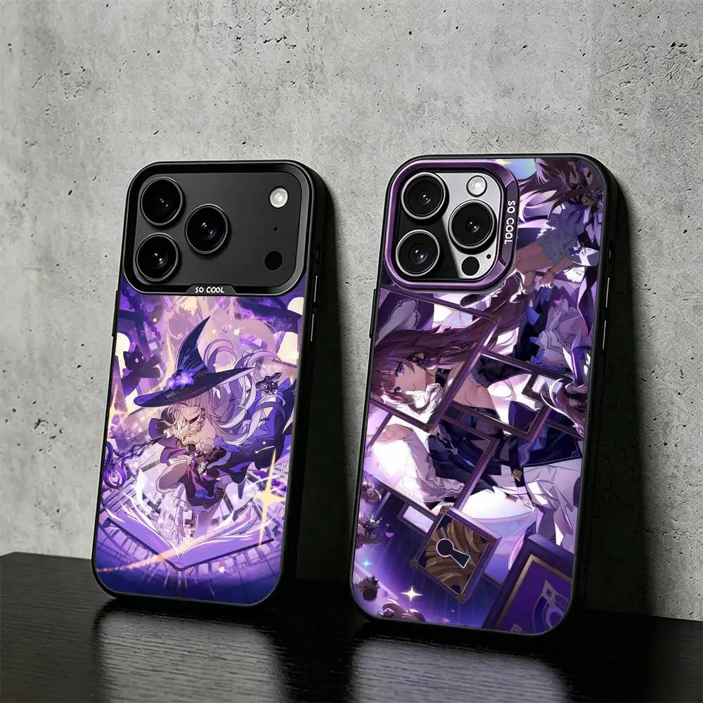 

Honkai Star Rail B-Black Tower Phone Case For iPhone 17,16,15,14,13,12,11 Plus,Pro Max,XS,Colored silver phone case