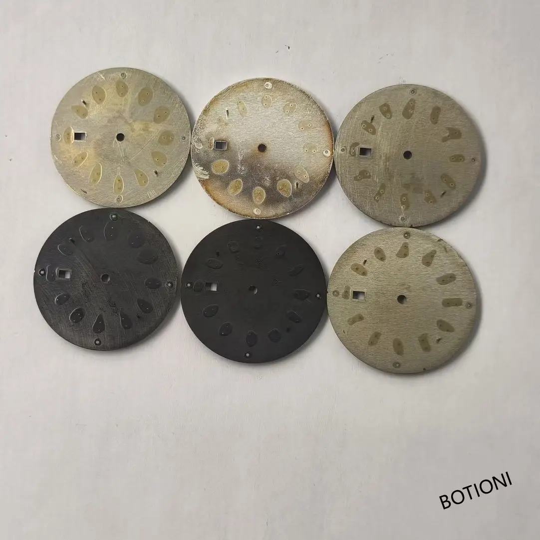 BOTIONI 36.5 مللي متر ساعة بقرص أسود أبيض أخضر أزرق قرص معقم قرص مضيء مناسب لحركة NH35 NH36 ، إكسسوارات وجه الساعة