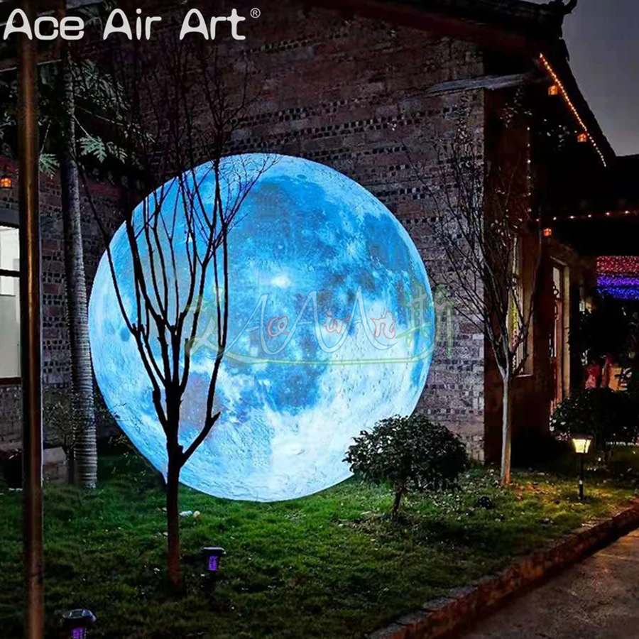 Customized Inflatable Planets Decorative LED Illuminated Moon/Earth/Jupiter Balloon for Giant Event or Party Promotion