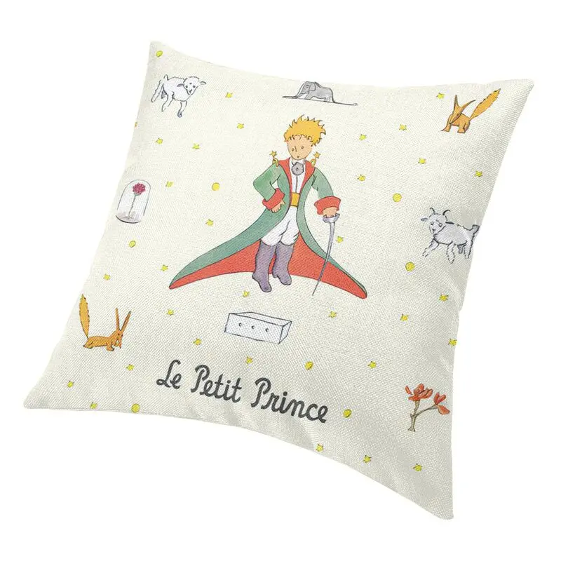 The Little Prince Characters Throw Pillow Case Home Decor Square Le Petit Prince Cushion Cover 40x40 Pillowcover for Living Room