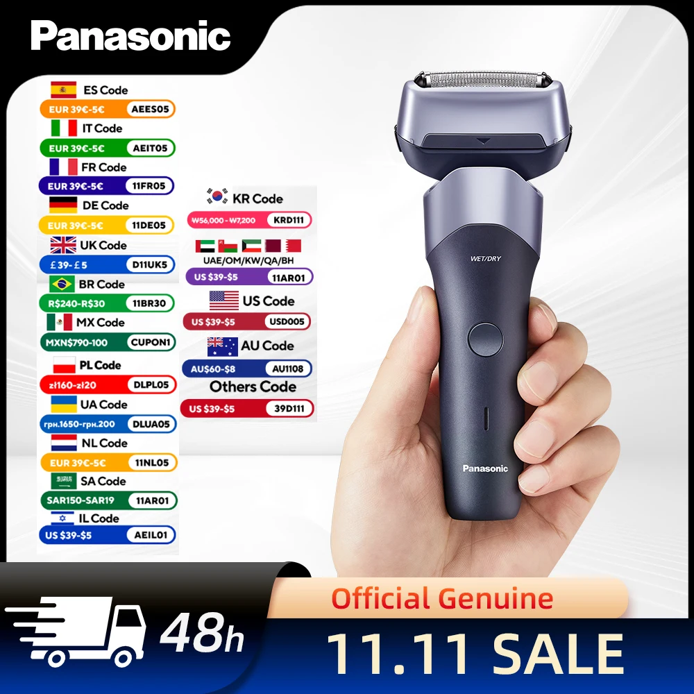 Panasonic Type-c Cordless Electric Hairber Shaver Hair Trimer Home Appliances Travel Barber Razors Shaving Machine for Men Trimm