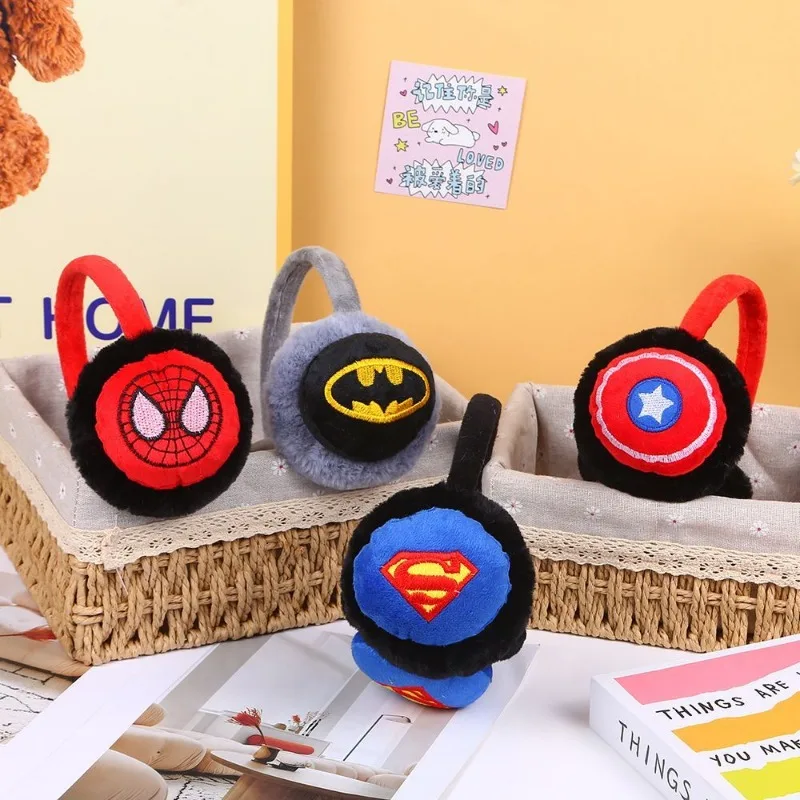 

Cute Marvel SpiderMan Plush Earmuffs Cartoon Kawaii Children's Winter Windproof and Cold-proof Ear Protection Boy's Holiday Gift