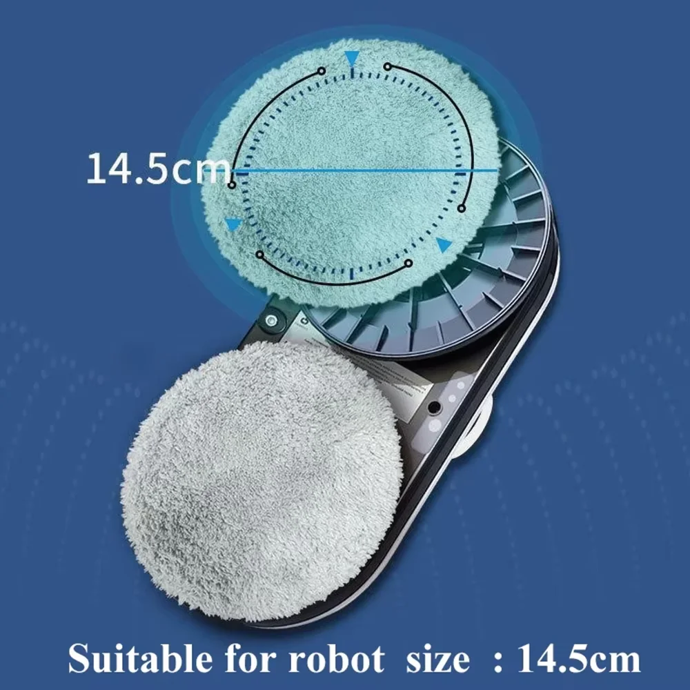 Accessories Microfiber Cleaning Rag For Window Cleaner Robot 188168 Universal Round Robot Vacuum Cleaner Towel Dust Cloth image 2