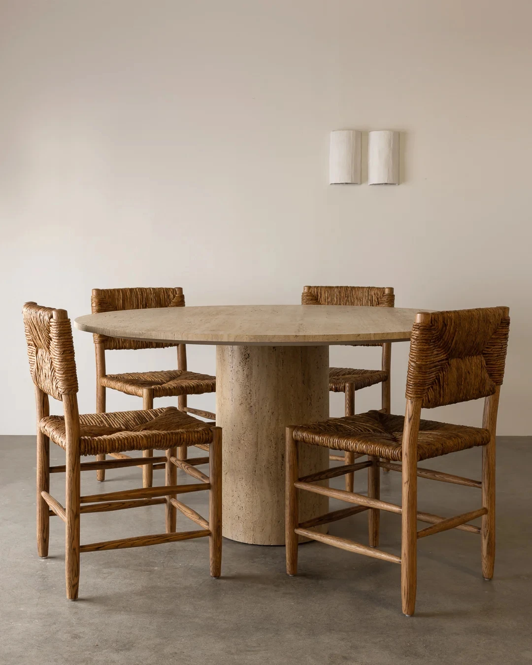 Natural Grass Rattan Dining Chair Solid Wood Living Room Weaving Furniture Rattan Dining Chair