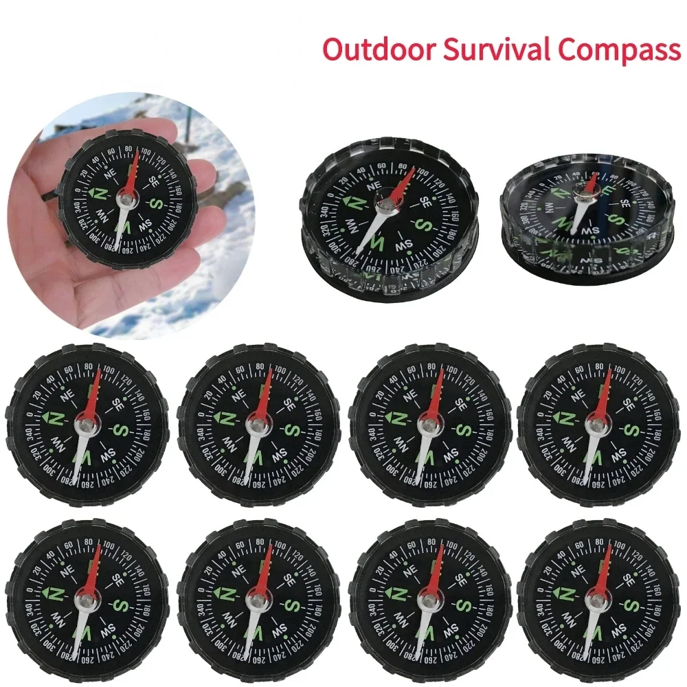 1/3/5PCS Portable Mini Camping 45mm Outdoor Survival Compass Guider Navigation Button Design Pocket Compass Practical Guider