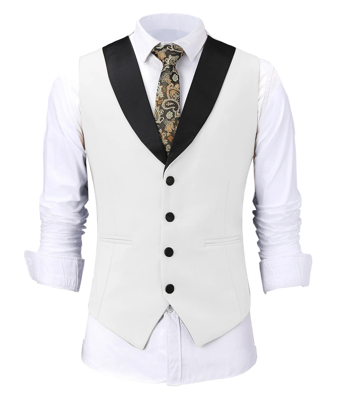 Mens Suit Vest Slim Fit Formal Business Dress Vest Casual Wedding Waistcoat